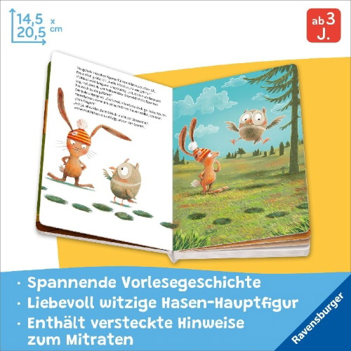 Buchcover und Innenansicht für das Buch: Hase Hibiskus und der Möhrenklau