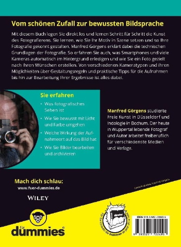 Buchcover und Innenansicht für das Buch: Fotografieren für Dummies