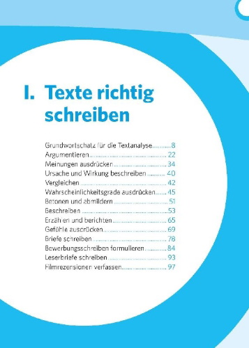 Buchcover und Innenansicht für das Buch: PONS Texte schreiben - Spanisch