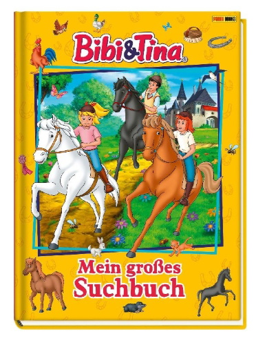 Buchcover und Innenansicht für das Buch: Bibi & Tina: Mein großes Suchbuch