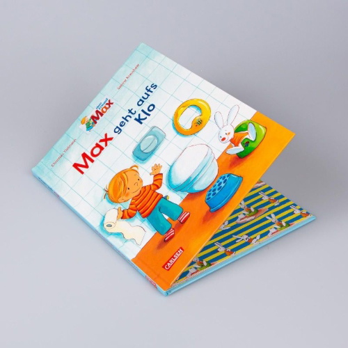 Buchcover und Innenansicht für das Buch: Max-Bilderbücher: Max geht aufs Klo
