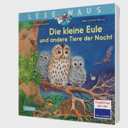 Buchcover und Innenansicht für das Buch: LESEMAUS 174: Die kleine Eule und andere Tiere der Nacht
