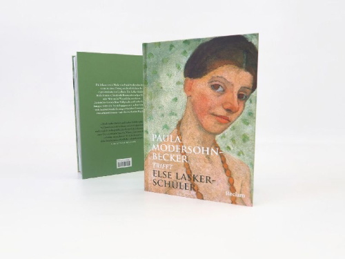 Buchcover und Innenansicht für das Buch: Paula Modersohn-Becker trifft Else Lasker-Schüler