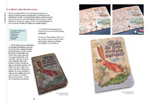 Buchcover und Innenansicht für das Buch: Bücher restaurieren