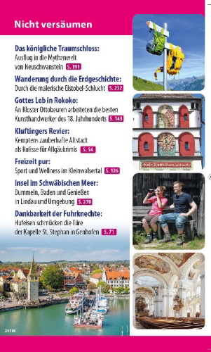 Buchcover und Innenansicht für das Buch: Köthe, F: Reise Know-How Reiseführer Allgäu