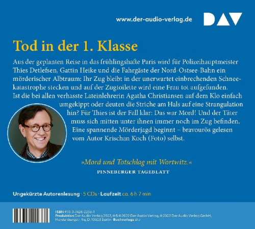 Buchcover und Innenansicht für das Buch: Mord im Nord-Ostsee-Express. Ein Küstenkrimi