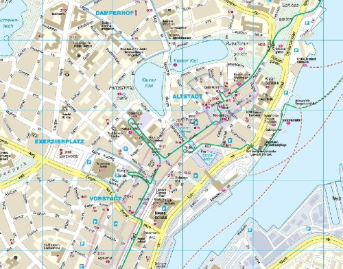 Buchcover und Innenansicht für das Buch: Reise Know-How CityTrip Kiel mit Kieler Förde