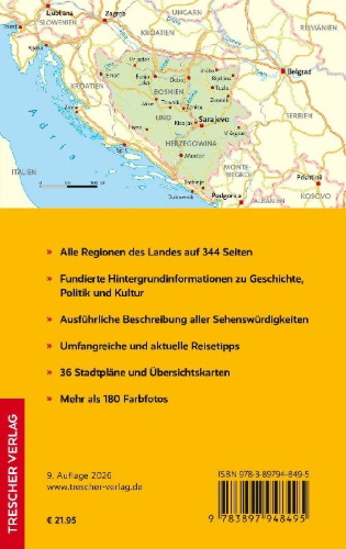 Buchcover und Innenansicht für das Buch: TRESCHER Reiseführer Bosnien und Herzegowina