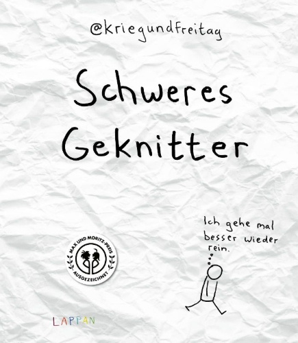 Buchcover und Innenansicht für das Buch: Schweres Geknitter