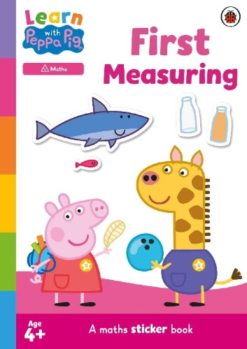 Buchcover und Innenansicht für das Buch: Learn with Peppa: First Measuring sticker activity book