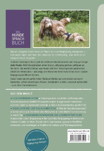 Buchcover und Innenansicht für das Buch: Das Hundesprachbuch