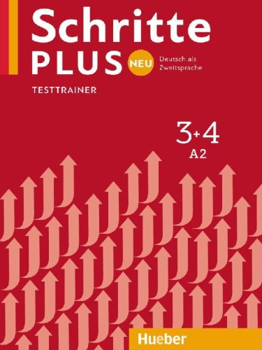 Buchcover und Innenansicht für das Buch: Schritte plus Neu 3+4 A2 Testtrainer mit Audio-CD