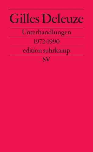 Buchcover und Innenansicht für das Buch: Pourparlers 1972-1990