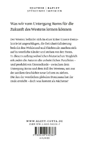 Buchcover und Innenansicht für das Buch: Why Empires Fall. Rome, America and the Future of the West