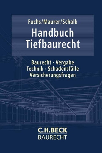 Buchcover und Innenansicht für das Buch: Handbuch Tiefbaurecht