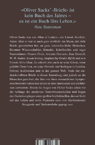 Buchcover und Innenansicht für das Buch: Letters by Oliver Sacks
