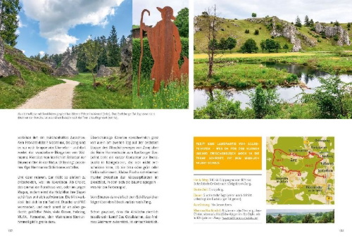 Buchcover und Innenansicht für das Buch: 52 kleine & große Eskapaden in und um Stuttgart