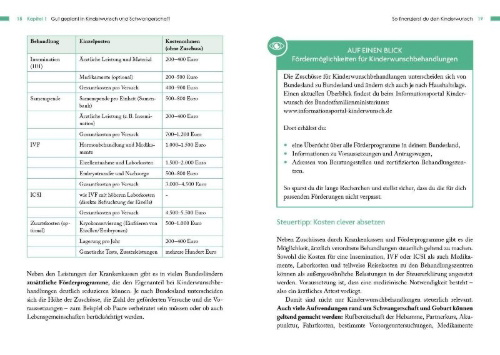 Buchcover und Innenansicht für das Buch: Finanzen & Rechtliches rund ums Baby
