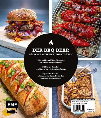 Buchcover und Innenansicht für das Buch: Grillen wie ein Bär XXL  | 111 Rezepte für Grill und Dutch Oven