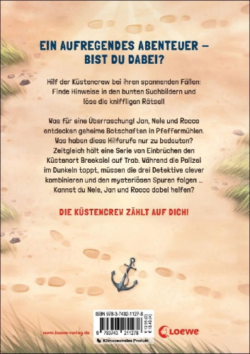 Buchcover und Innenansicht für das Buch: Die Küstencrew (Band 2) - Die Spur der Schmuggler