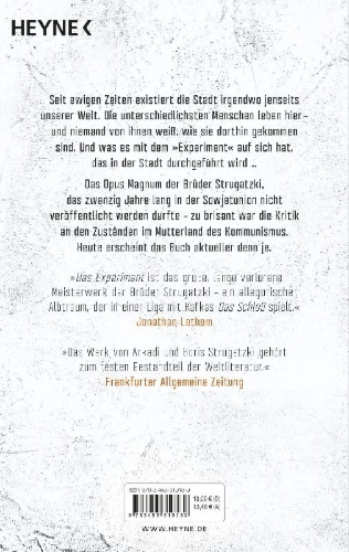 Buchcover und Innenansicht für das Buch: Das Experiment
