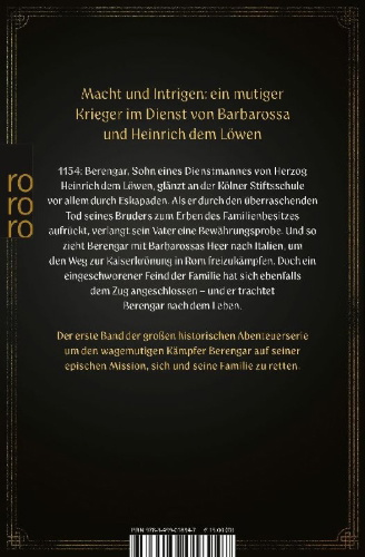 Buchcover und Innenansicht für das Buch: Berengar: Ich bin Barbarossas Klinge