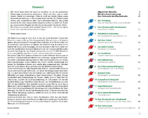 Buchcover und Innenansicht für das Buch: Wandern mit Hund Schwarzwald
