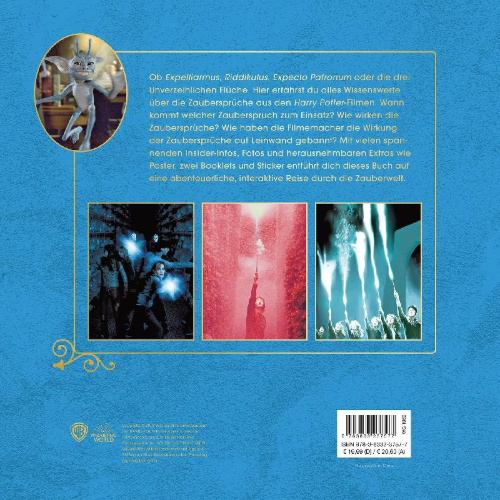 Buchcover und Innenansicht für das Buch: Harry Potter: Spells & Charms: a Movie Scrapbook