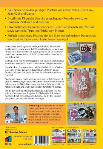 Buchcover und Innenansicht für das Buch: Das große Plotterbuch für Einsteiger