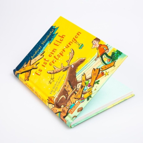 Buchcover und Innenansicht für das Buch: Es ist ein Elch entsprungen