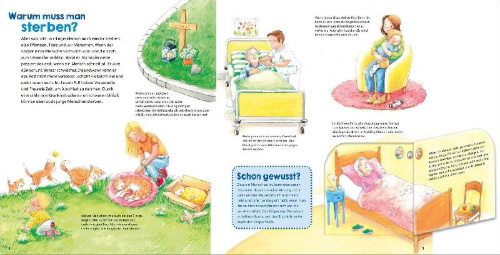 Buchcover und Innenansicht für das Buch: WAS IST WAS Junior Band 38 Abschied nehmen - Tod, Trauer und Erinnerung