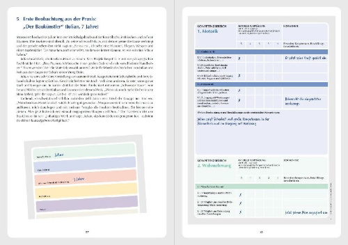 Buchcover und Innenansicht für das Buch: Das individuelle Entwicklungs- und Kompetenzprofil (EKP) für Kinder von 6-12 Jahren. Manual