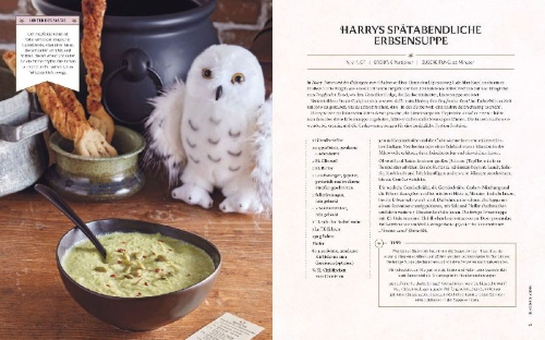 Buchcover und Innenansicht für das Buch: Harry Potter and Fantastic Beasts: Official Wizarding World Cookbook: Spellbinding Meals From New York to Hogwarts and Beyond!