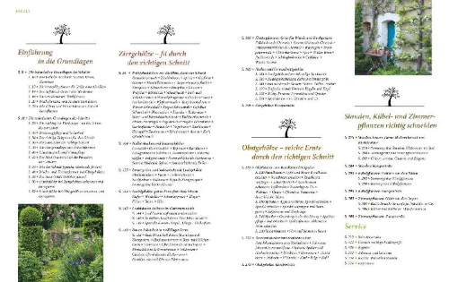 Buchcover und Innenansicht für das Buch: Das große GU Praxishandbuch Pflanzenschnitt