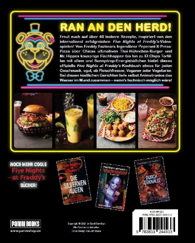 Buchcover und Innenansicht für das Buch: The Official Five Nights at Freddy's Cookbook