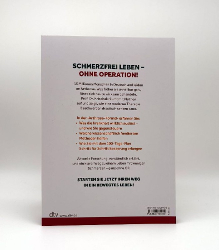 Buchcover und Innenansicht für das Buch: Die Arthrose-Formel