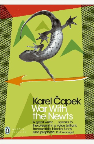Buchcover und Innenansicht für das Buch: War with the Newts