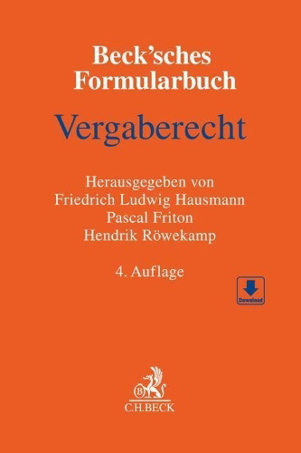 Buchcover und Innenansicht für das Buch: Beck'sches Formularbuch Vergaberecht