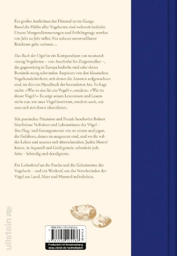 Buchcover und Innenansicht für das Buch: The Book of Birds. A Field Guide to Wonder and Loss