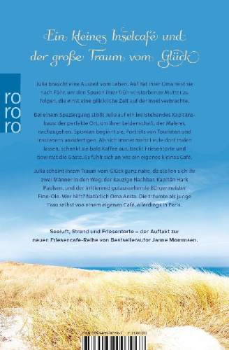 Buchcover und Innenansicht für das Buch: Das kleine Friesencafé