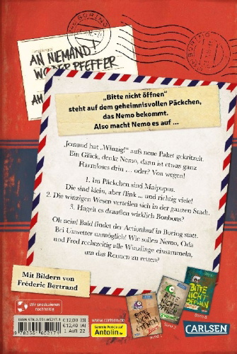 Buchcover und Innenansicht für das Buch: Bitte nicht öffnen 7: Winzig!