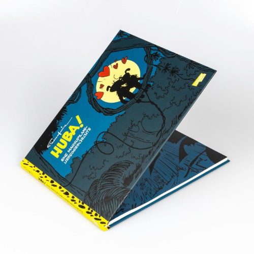Buchcover und Innenansicht für das Buch: Huba! - Eine Marsupilami-Liebesgeschichte (Hochwertige Jubiläumsedition 100 Jahre Franquin)