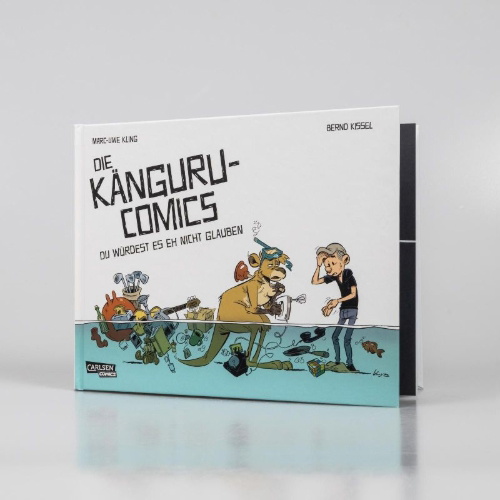Buchcover und Innenansicht für das Buch: Die Känguru-Comics 2: Du würdest es eh nicht glauben