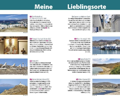 Buchcover und Innenansicht für das Buch: Reise Know-How InselTrip Mykonos mit Ausflug nach Delos und Tínos