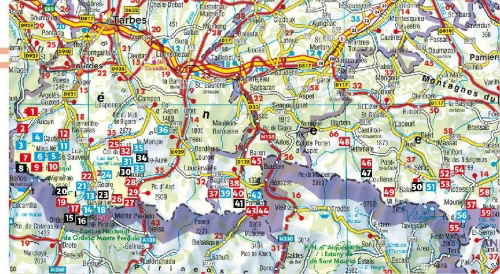 Buchcover und Innenansicht für das Buch: ROTHER Wanderführer Pyrenäen Nord - Französische Zentralpyrenäen