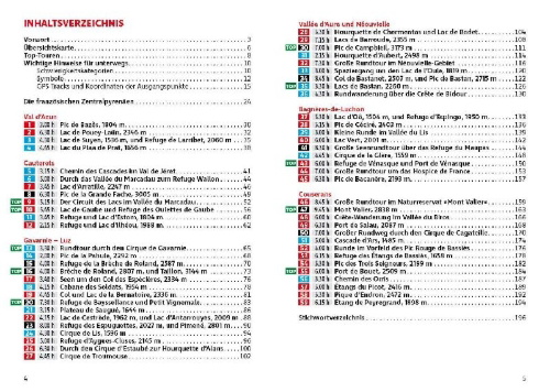Buchcover und Innenansicht für das Buch: ROTHER Wanderführer Pyrenäen Nord - Französische Zentralpyrenäen