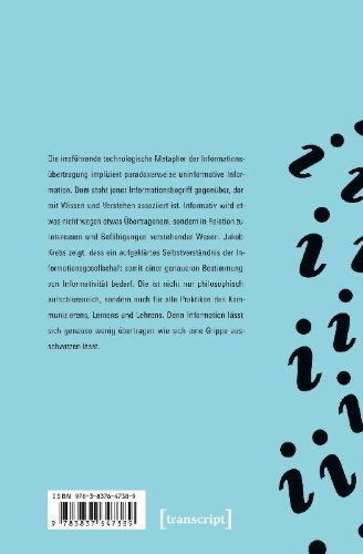 Buchcover und Innenansicht für das Buch: Uninformative Information