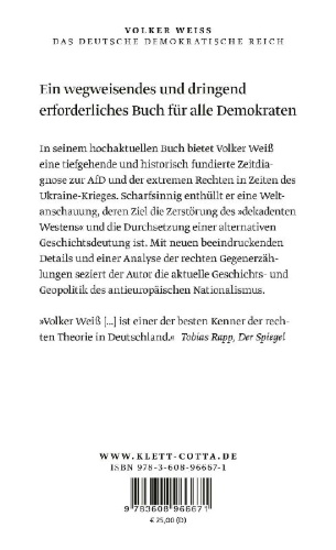 Buchcover und Innenansicht für das Buch: Das Deutsche Demokratische Reich