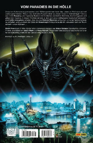 Buchcover und Innenansicht für das Buch: Alien: Paradiso (2024) #1-#5
