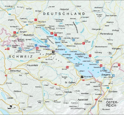 Buchcover und Innenansicht für das Buch: E-Bike Touren Bodensee